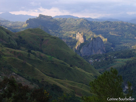 Paysage à l'entrée du pays Toraja